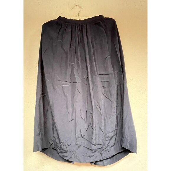 Uniqlo Ines De La Fressange Women's Size 6 Black Button-Front Pleated Midi Skirt - Picture 3 of 8